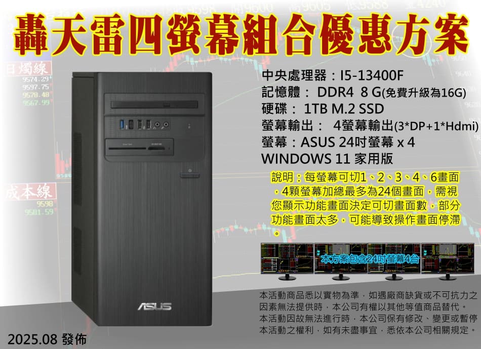 4螢幕組合方案